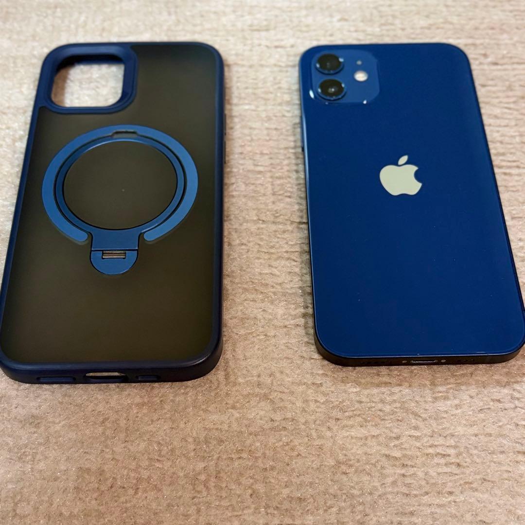 Apple iPhone 12 ブルー マグセーフケース付き