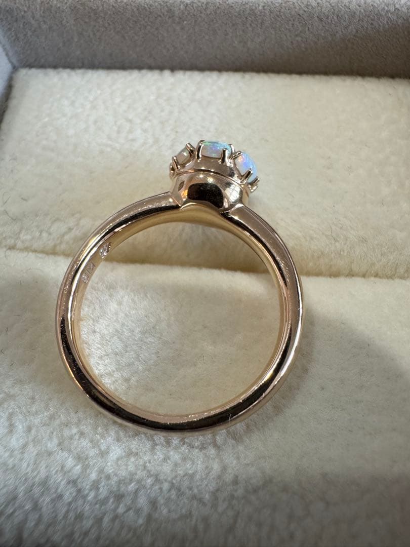 4℃ k18 オパールの指輪