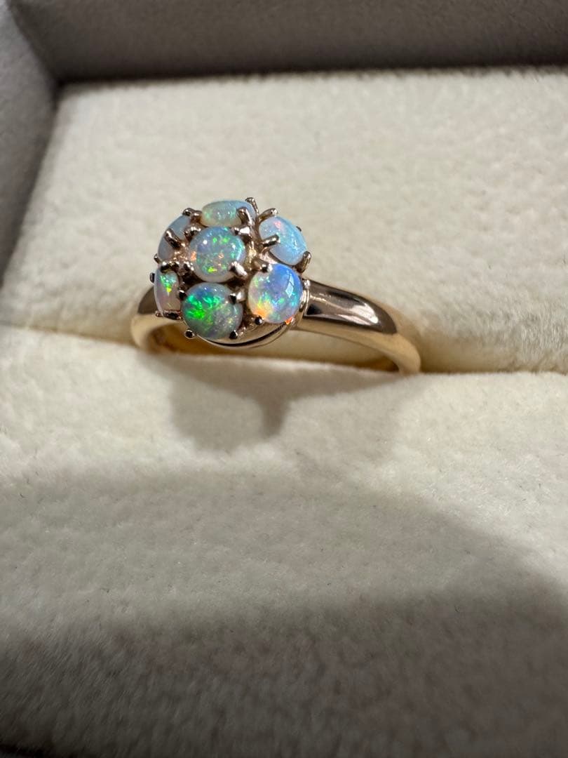 4℃ k18 オパールの指輪