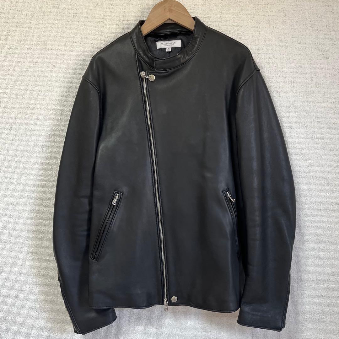 ビューティー&ユース シープセミダブルライダースジャケットXL
