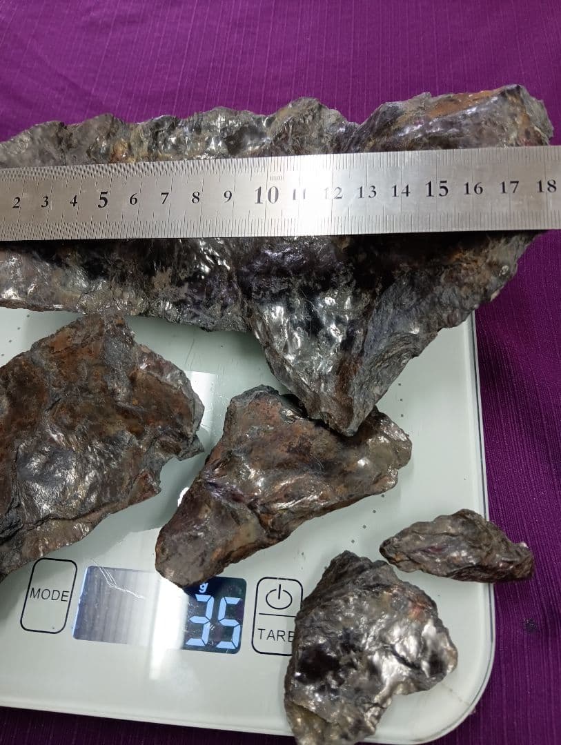 旧家蔵出希少レア時代キラキラ鉱石（おそらく黒雲母？）大小サイズ当時物コレクション