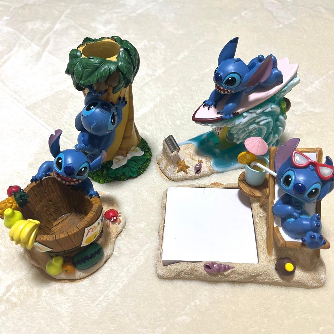 スティッチ　ステーショナリー　置物セット