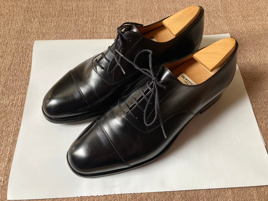 美品 JMウエストンUK8E ストレートチップ 定価17万円