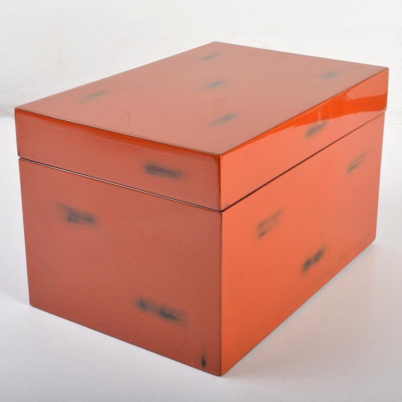 茶道具　朱塗　茶箱　黒茶碗　平安春峰作振出など　五点　一式　V　R6873