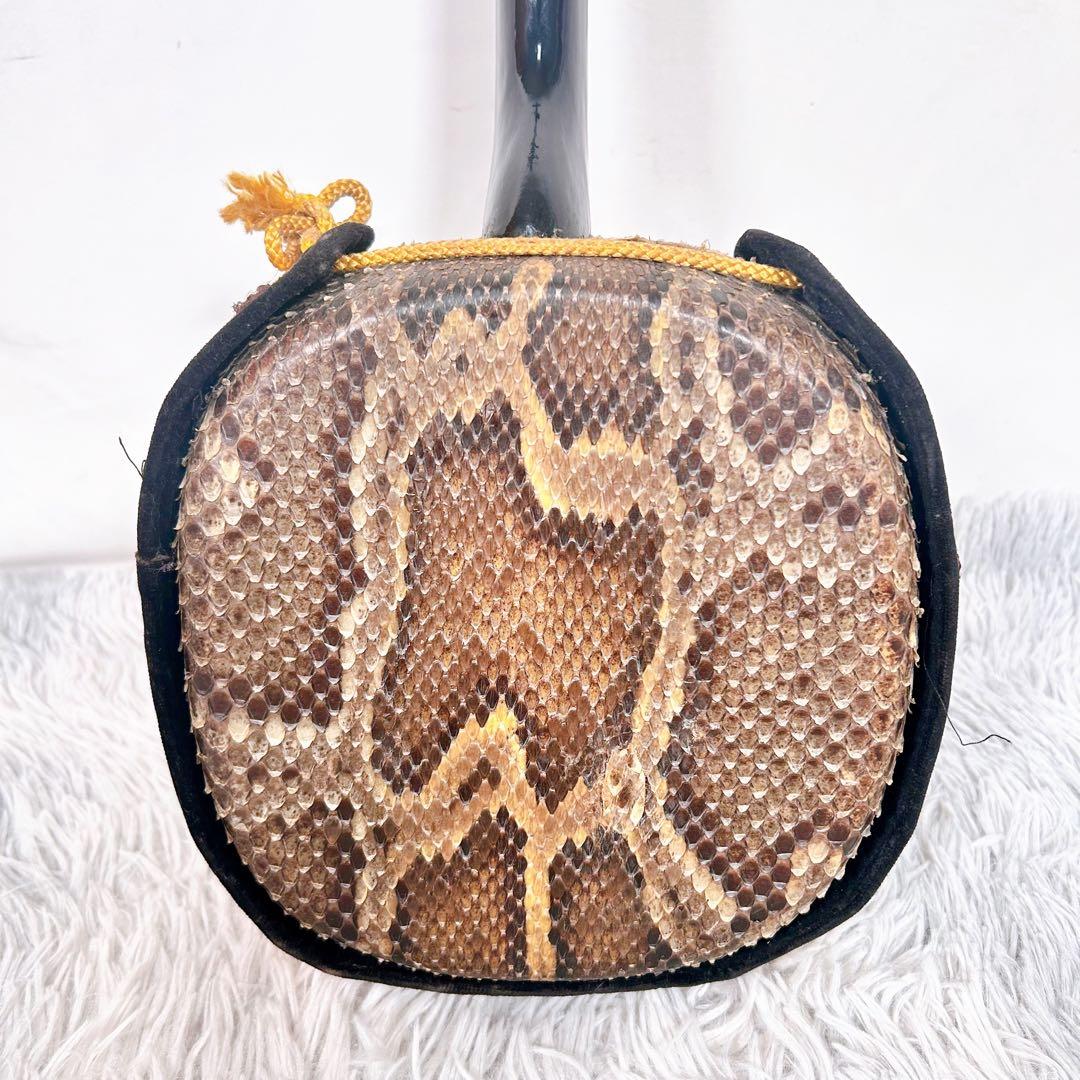 【動作品】沖縄三線 三味線　本皮　一枚張り　三味線　皮破れなし