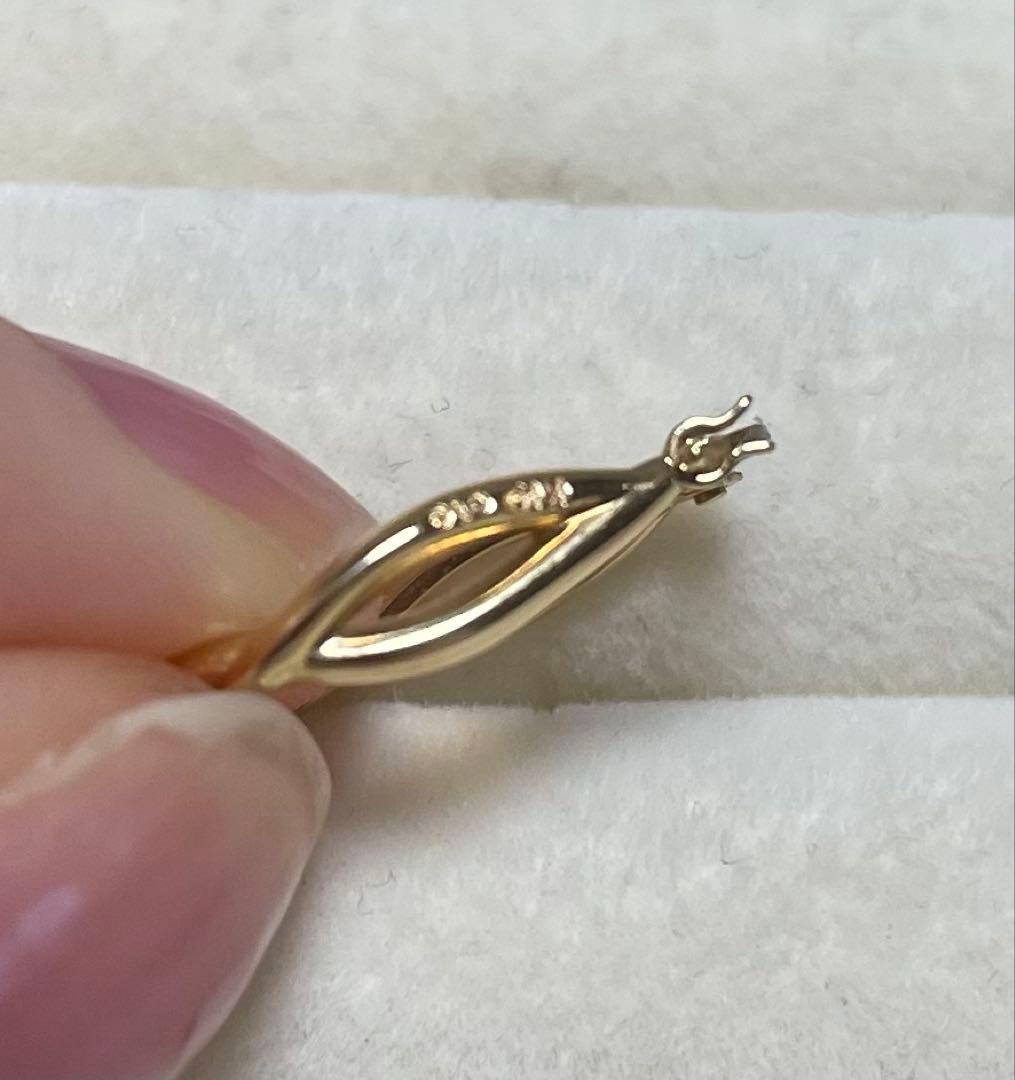 【訳あり】ete エテ K10/K18 ツイスト ひねりフープピアス　片耳のみ