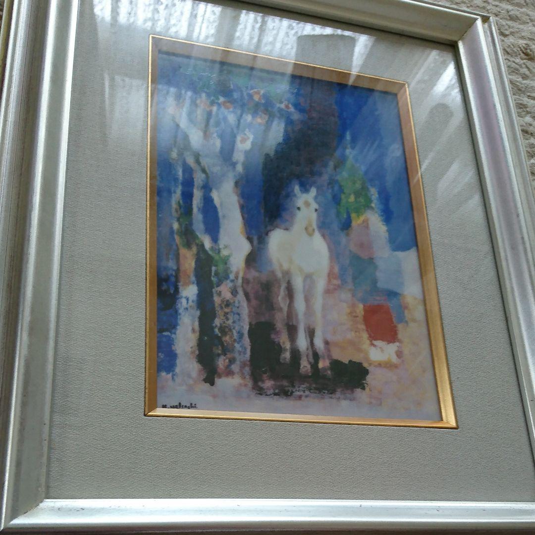 レア物！陶器の可愛いい子馬の絵画