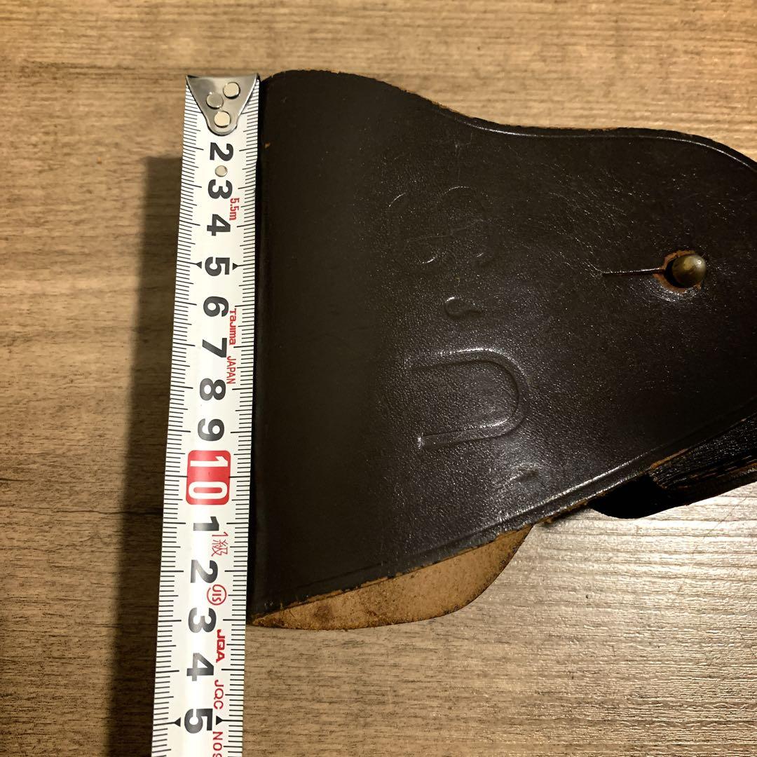 1980年代　国際産業　コクサイ　米軍 US刻印　本革　レザーホルスター　茶