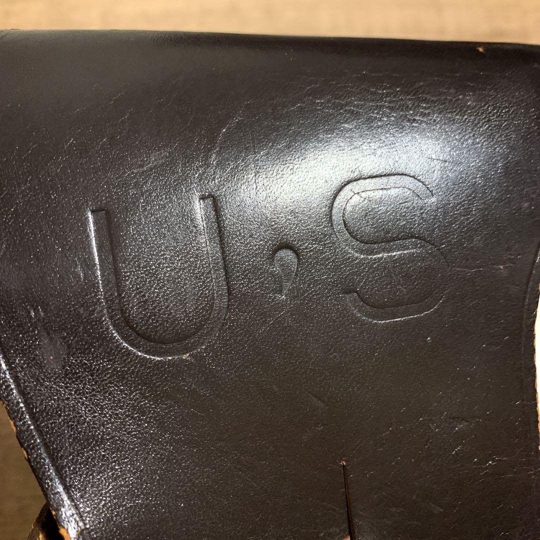 1980年代　国際産業　コクサイ　米軍 US刻印　本革　レザーホルスター　茶