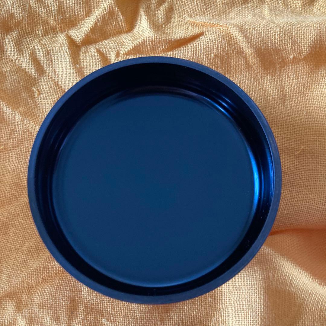 松喰鶴蒔絵　朱塗吹雪茶入れ　茶道具