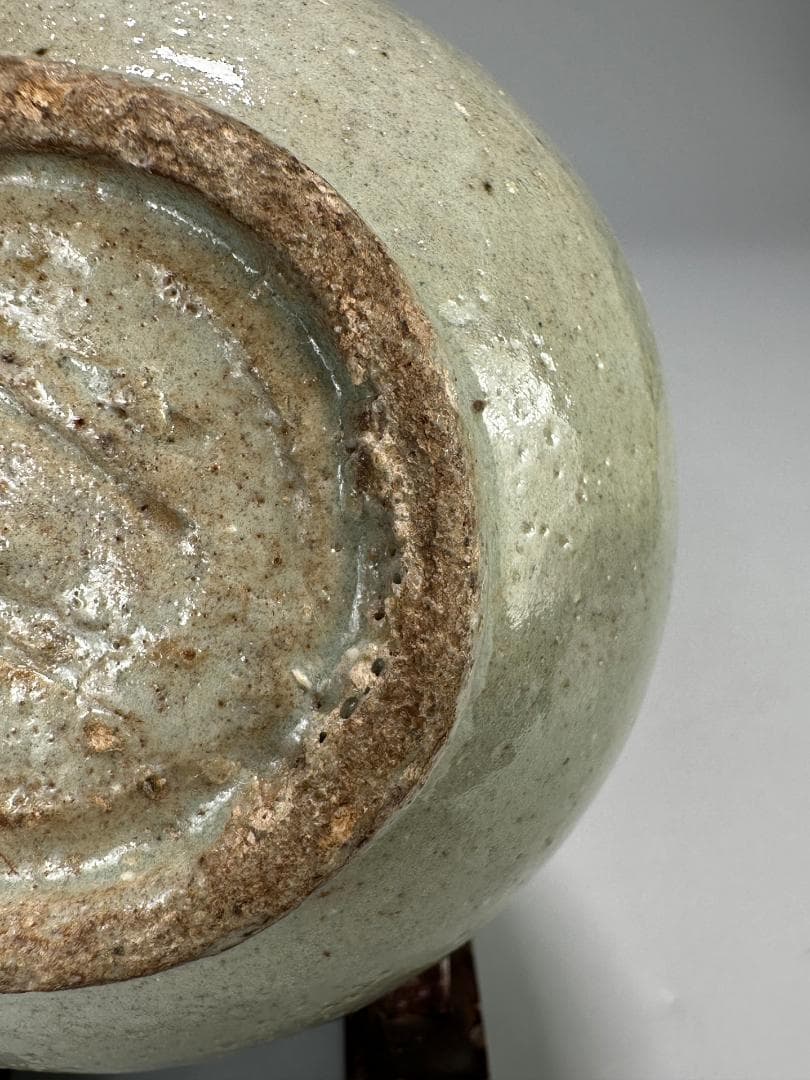 韓国美術　李朝時代　李朝　白象嵌花卉文　粉引　徳利　時代　古物　朝鮮古陶磁