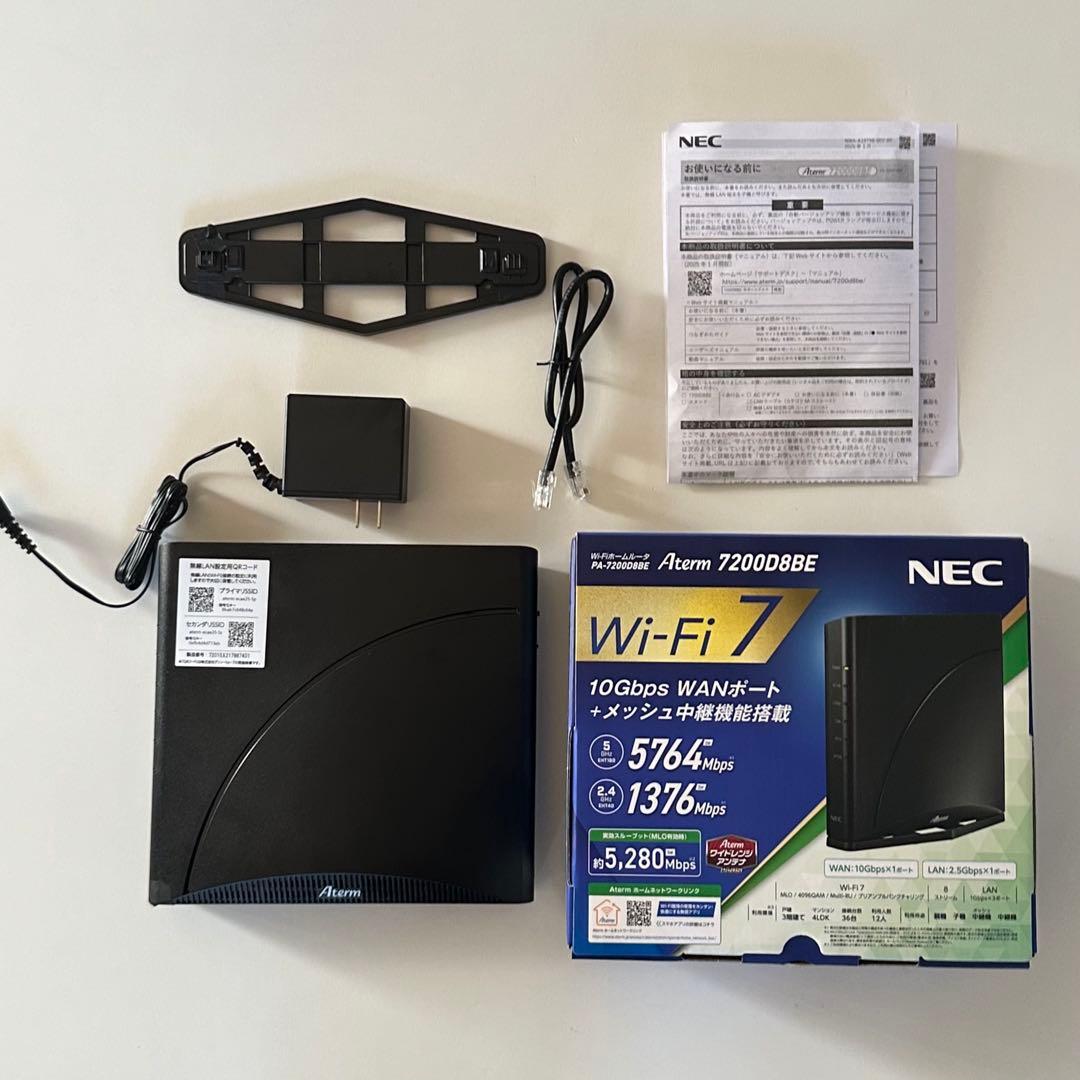 Aterm 7200D8BE Wi-Fi 7 ルーター