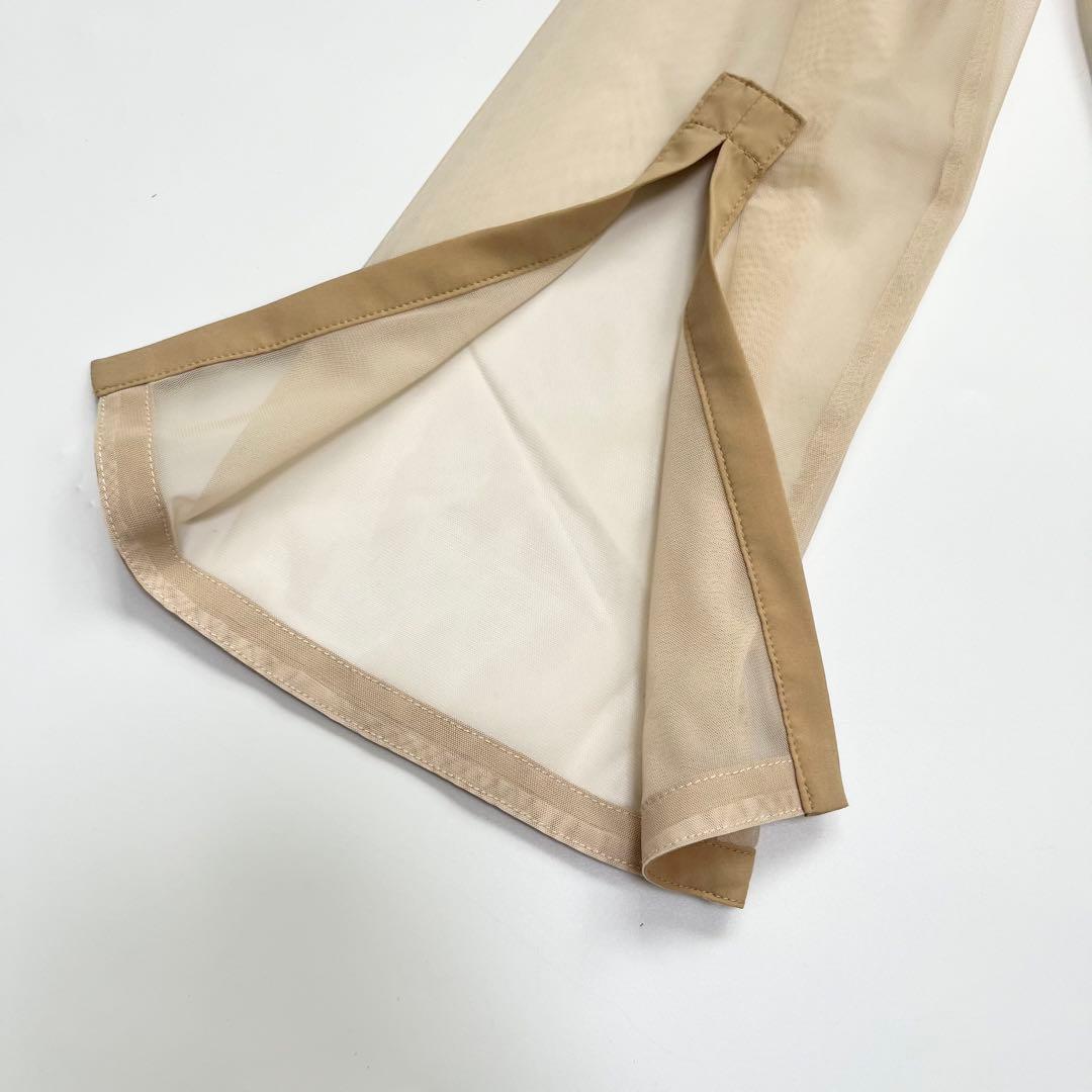 AIMER チュール　シアー　パーティドレス　ジャガード　Iライン　イエロー