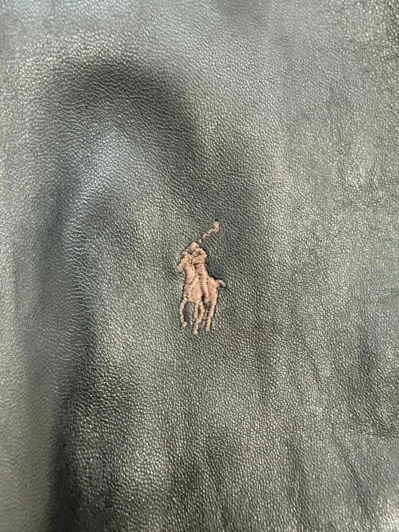 【希少Sサイズ】ラルフローレン/レザー/スイングトップ/S/ブラック/黒/ポニー