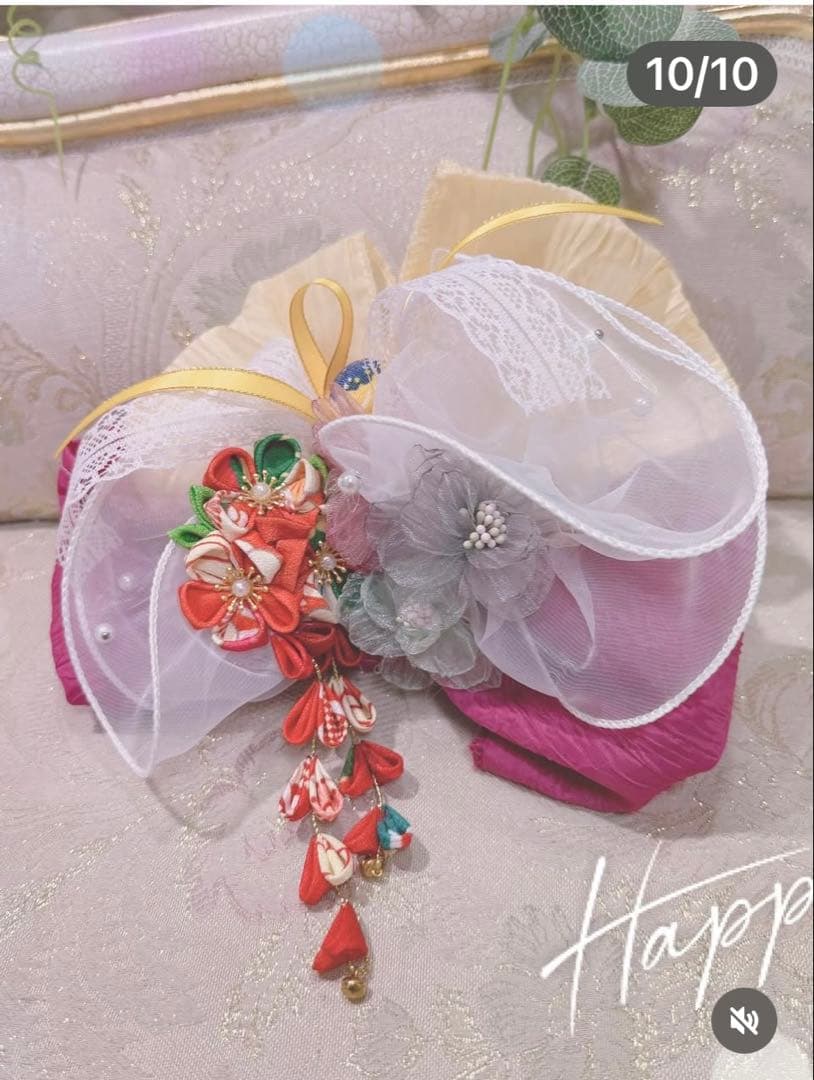 F4.pon2pan2☆犬現品有松絞り浴衣☆犬浴衣☆