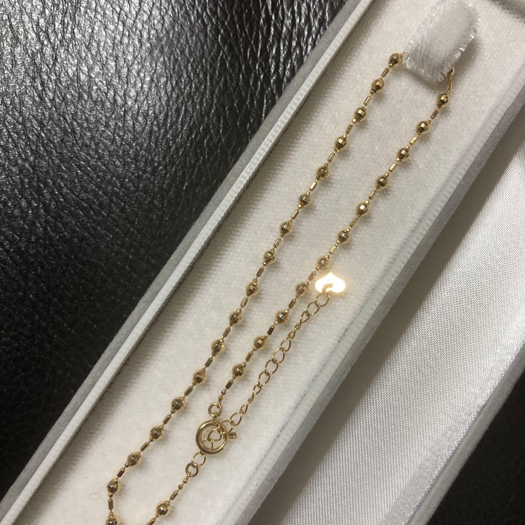 ★アンクレット 18金 ボールチェーン