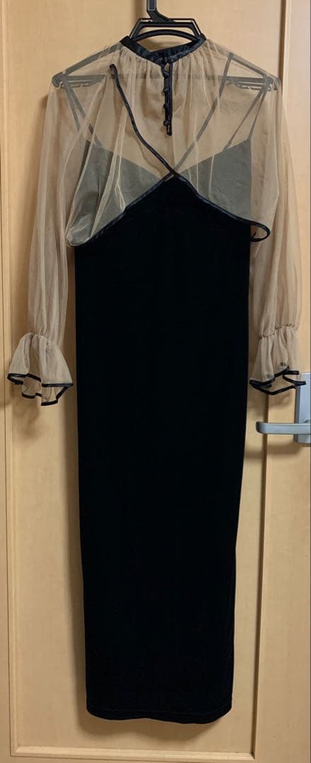 AMERI ベロアチュールドレス