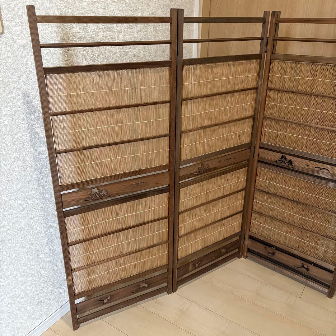 パーテーション　間仕切り　御簾屏風