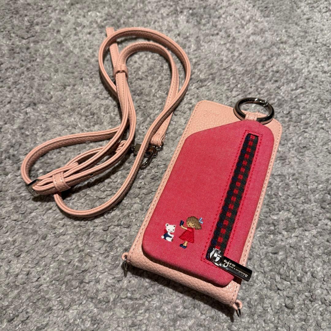 AJEW×FAMILIAR エジュー ファミリア マルチケースM ピンク