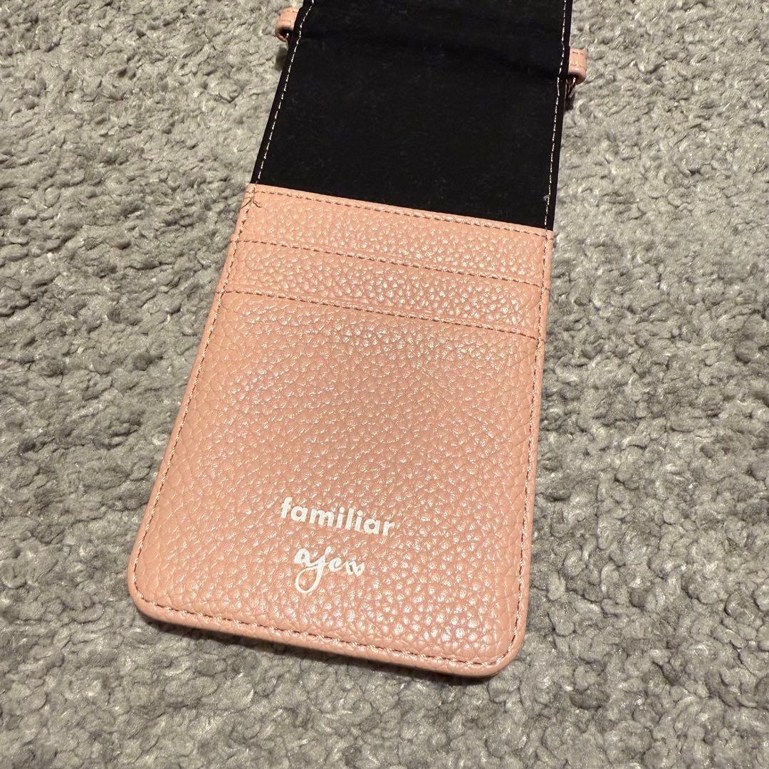 AJEW×FAMILIAR エジュー ファミリア マルチケースM ピンク