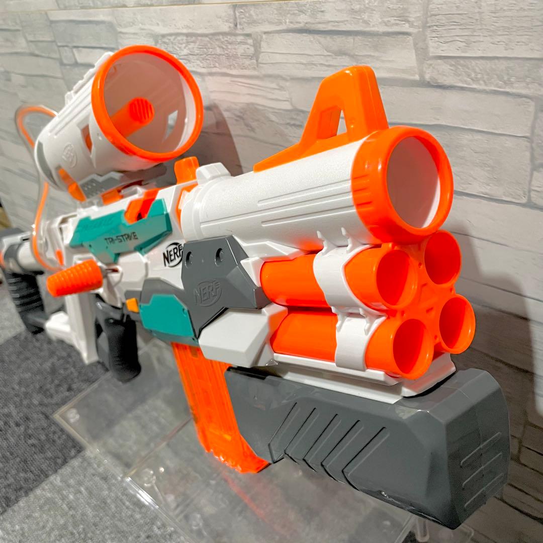 ナーフ 電動とコッキングの2台セットです‼︎ 通常弾、メガ弾、ロケット弾発射可能‼︎