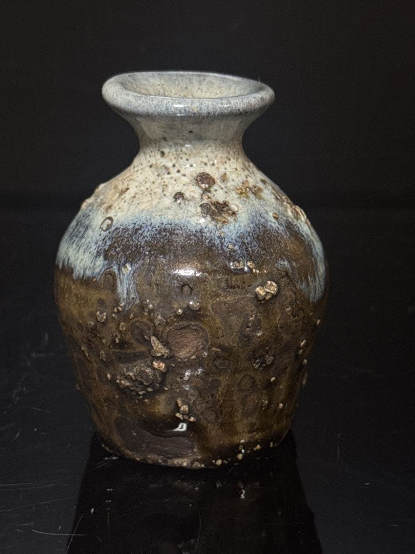 江戸初期 朝鮮唐津 小振 花入 花瓶 徳利 朝鮮民芸