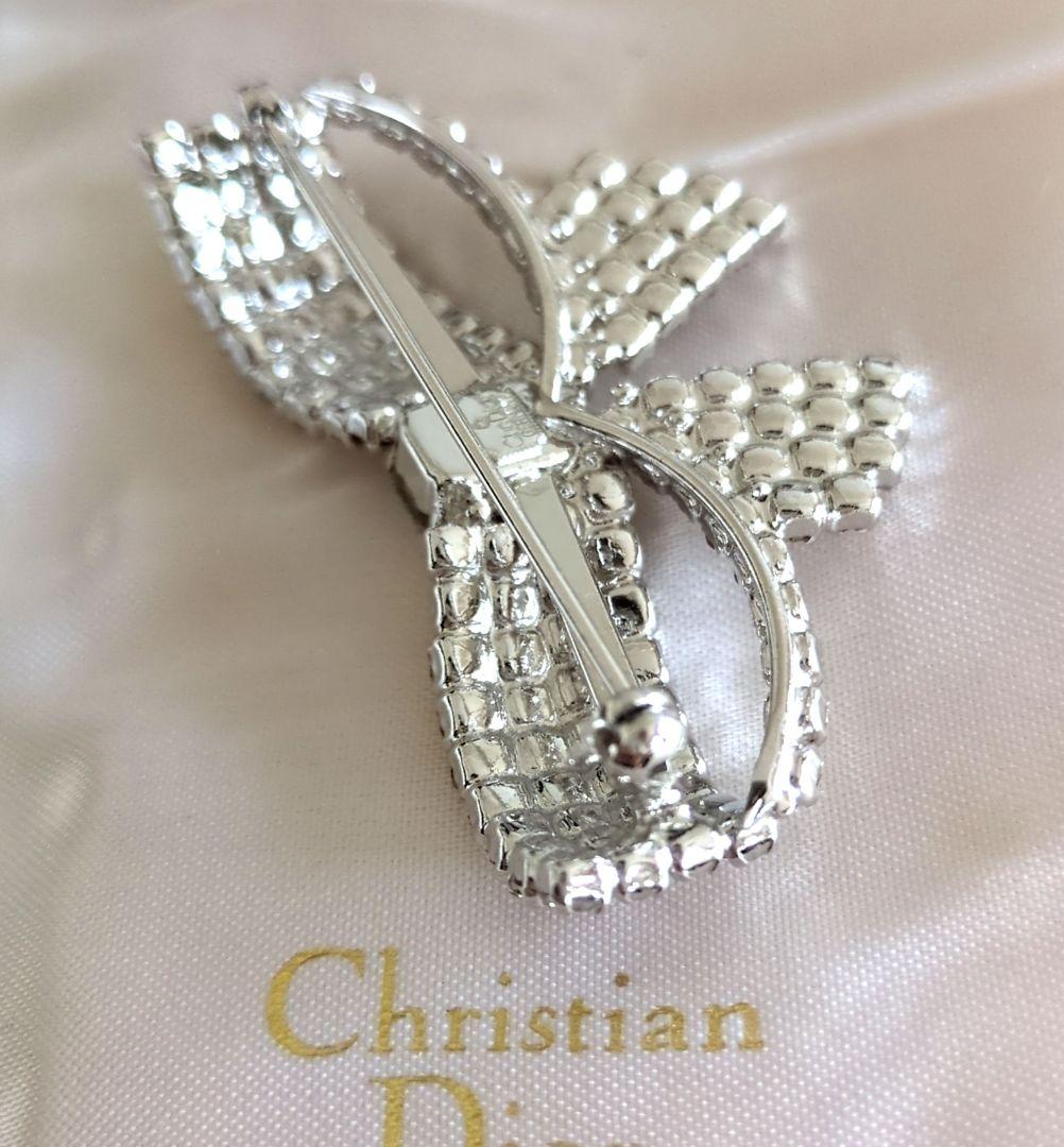 Christian Dior リボン型ブローチ