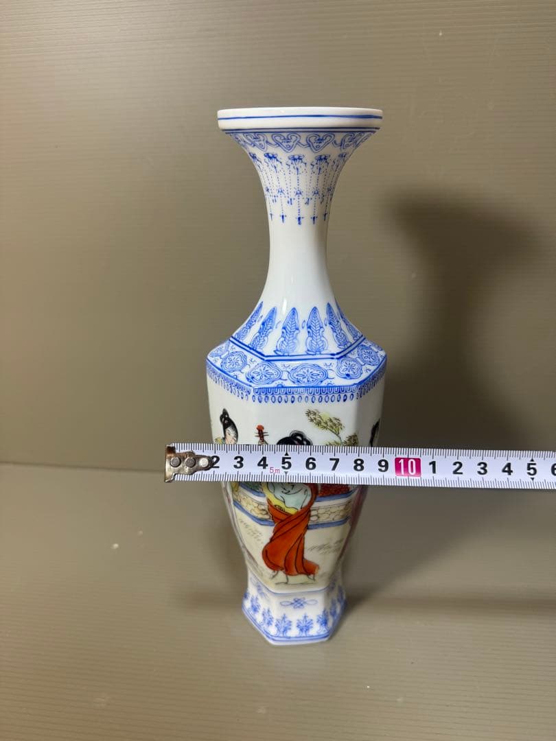 2234  中国美術　景徳鎮　薄胎　花瓶