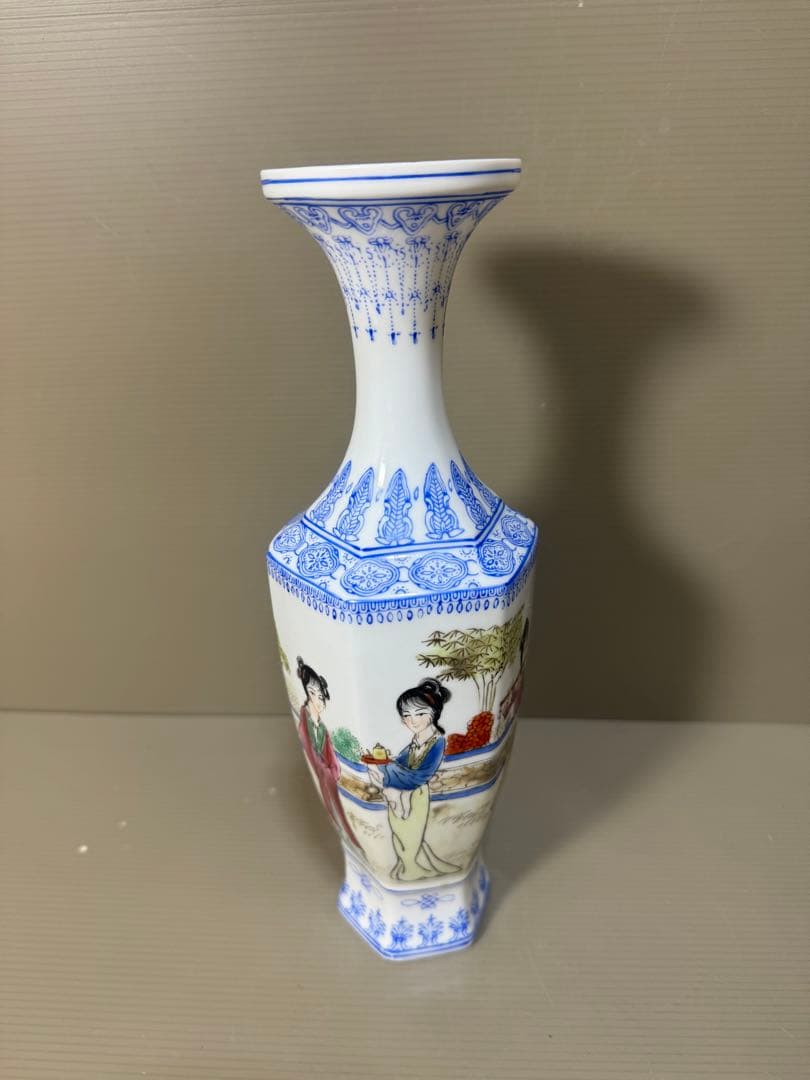 2234  中国美術　景徳鎮　薄胎　花瓶