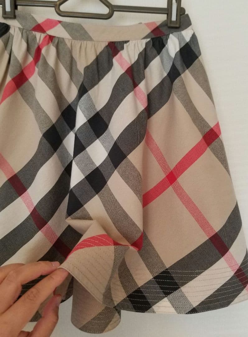 バーバリーロンドンキッズスカート ベージュ メガチェック フレア美品