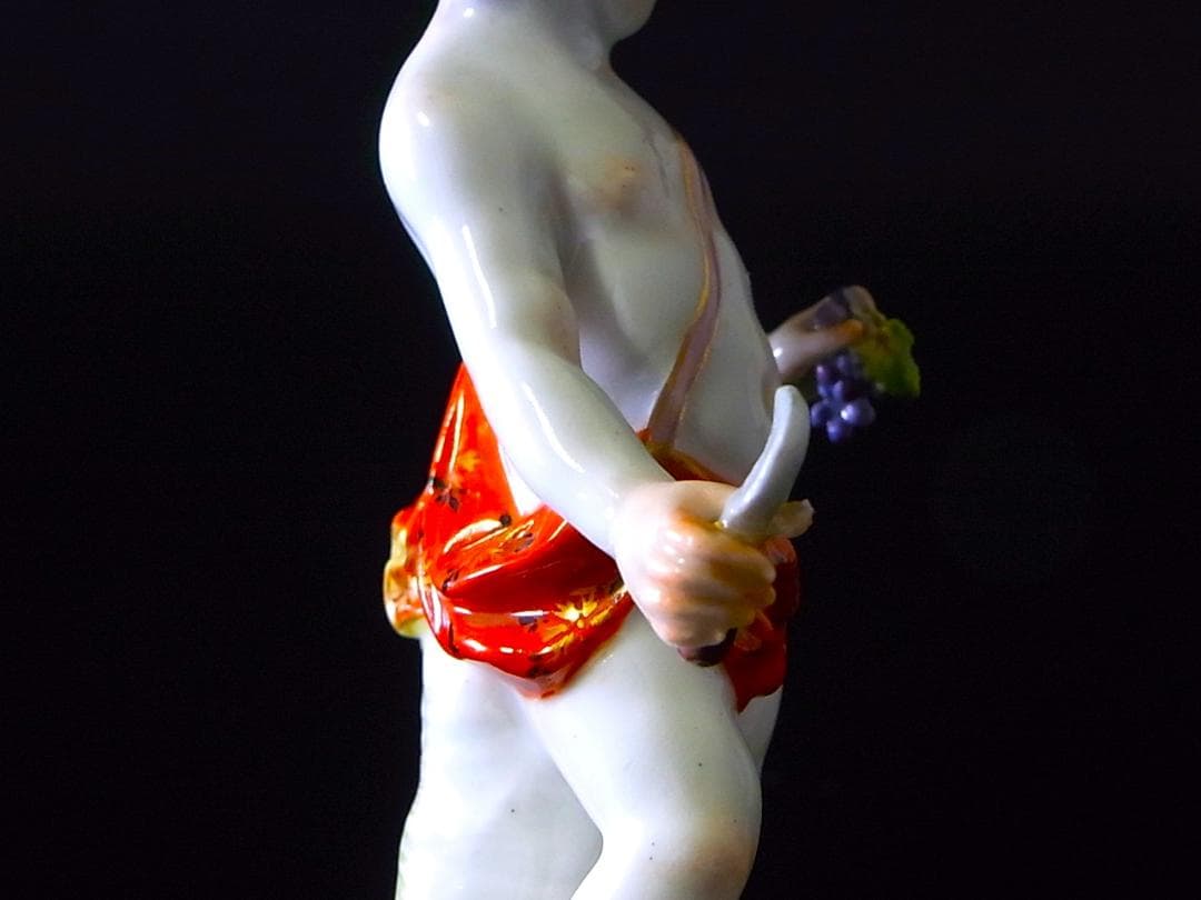 【 E860 】 真作保証品　マイセン　20世紀初頭作品　磁器人形　四季の寓意像