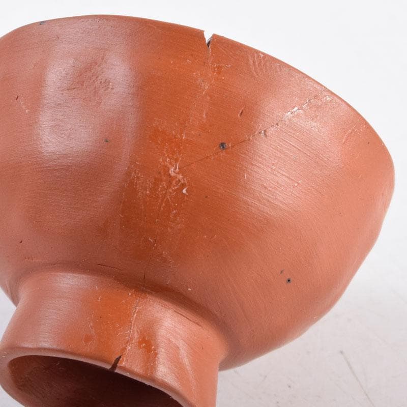 常滑焼　間野弥平作　朱泥　手捻り　小さな茶器揃　共布共箱　V　8964