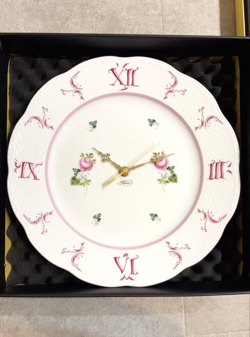 ヘレンド(HEREND) ウィーンのバラ　ウォールクロック