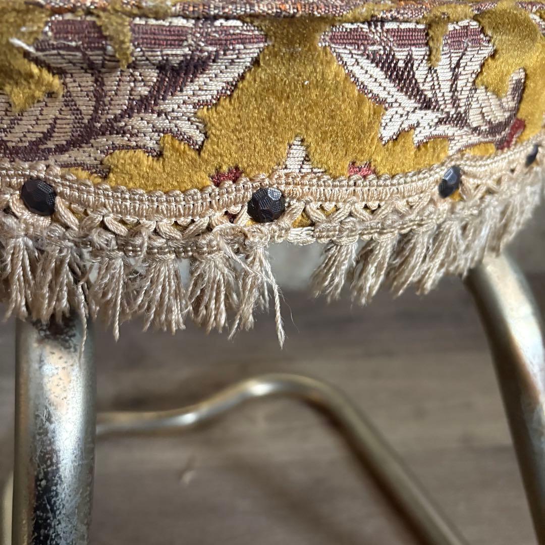 光洋　ヴィンテージ　フリンジ付　回転スツール