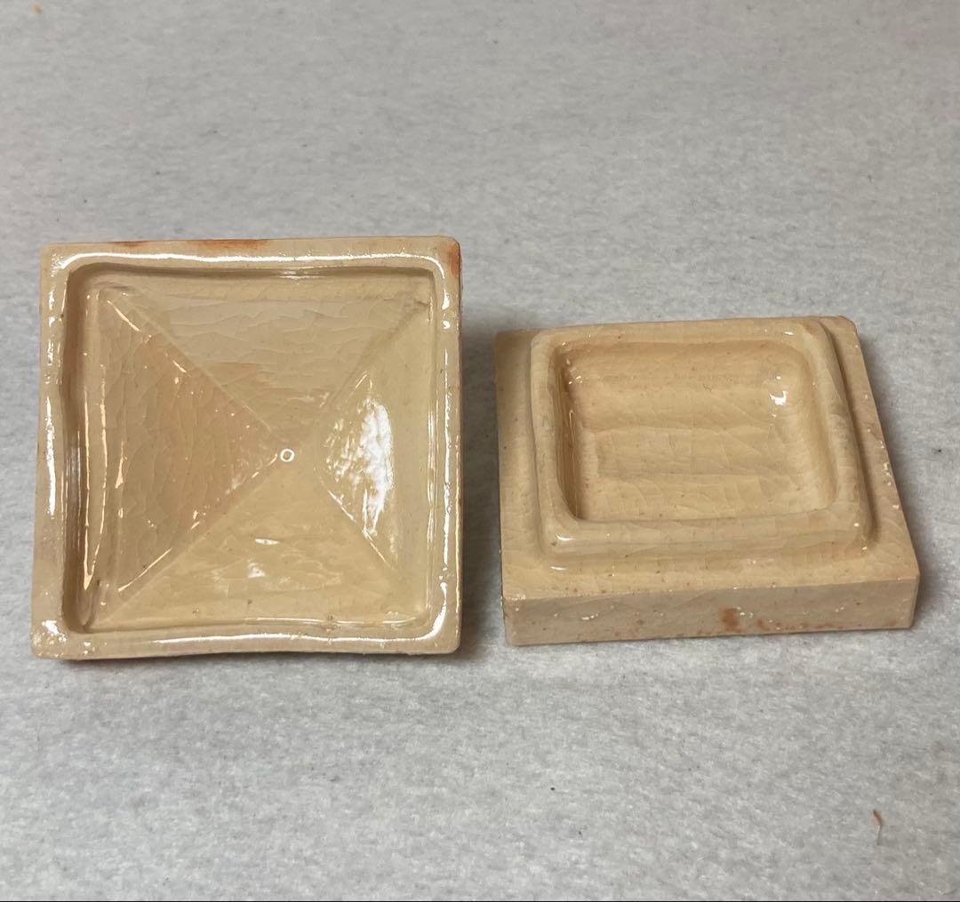 B322h 「元伯好 兜巾香合」八坂焼　共箱　香道具　茶道具