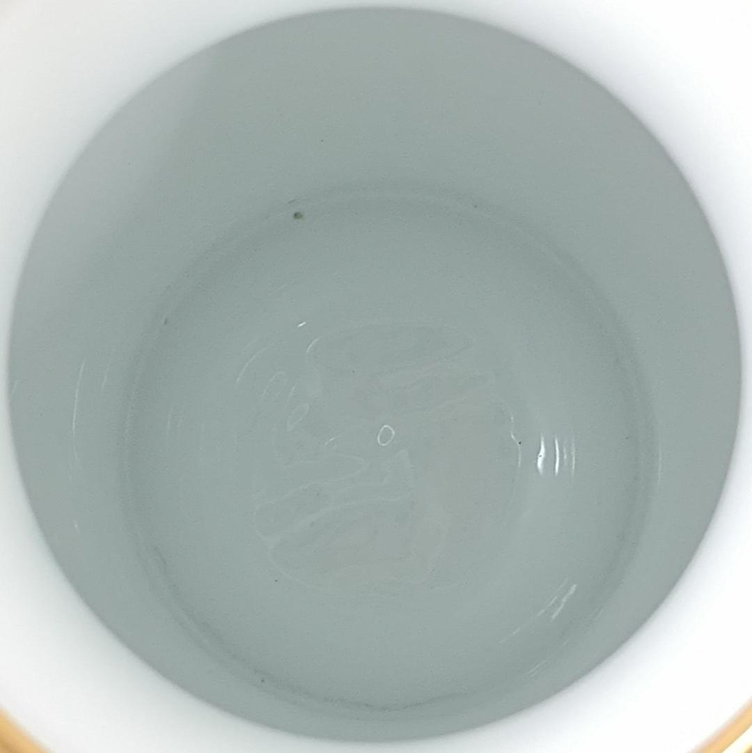 大倉陶園　呉須染付　呉須唐草　花器　花瓶　皇室御用達　未使用保管品