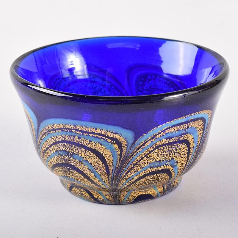 ガラス工芸　岩田久利作　盃　共箱　V　R8672