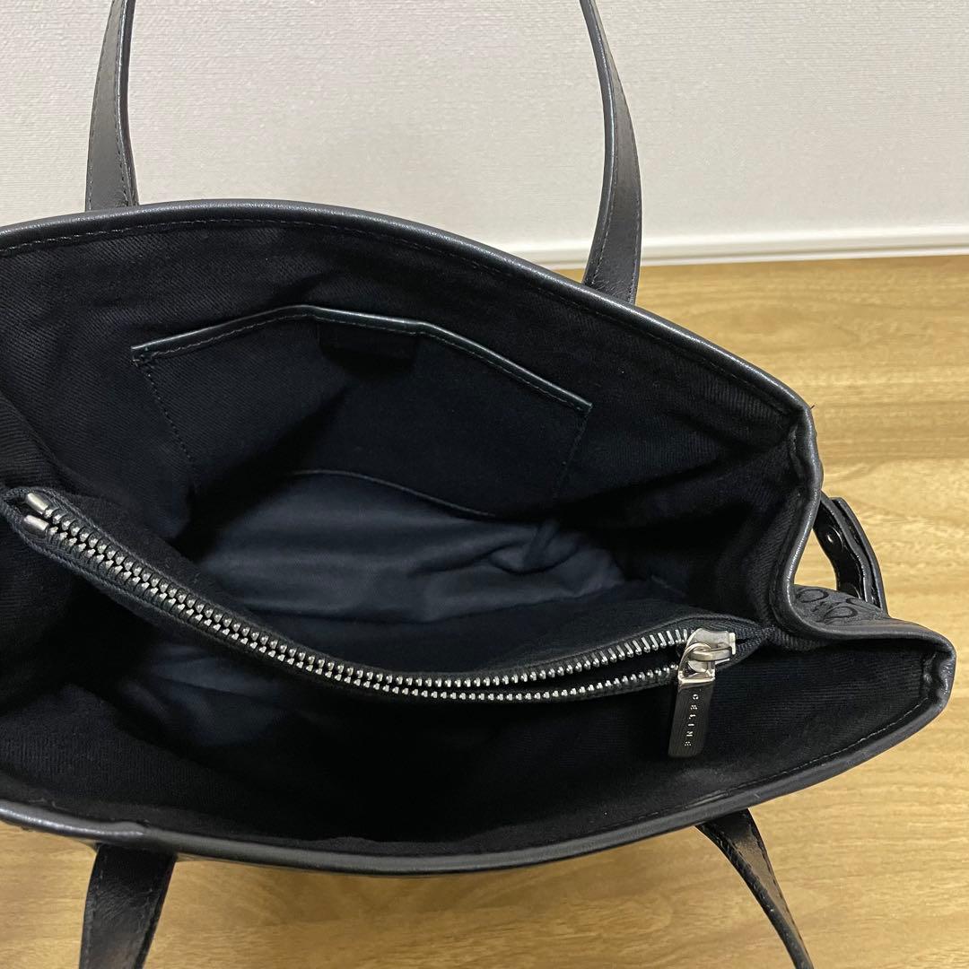 《美品》CELINE（セリーヌ）ナイロン×レザー ハンドバッグ ブラック 黒