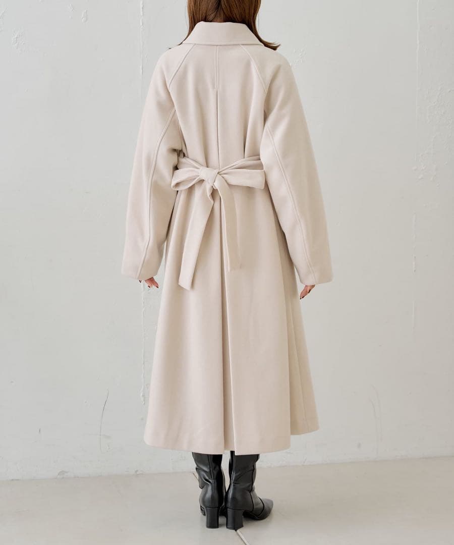 Chico 金釦ビッグカラーステンカラーロングコート