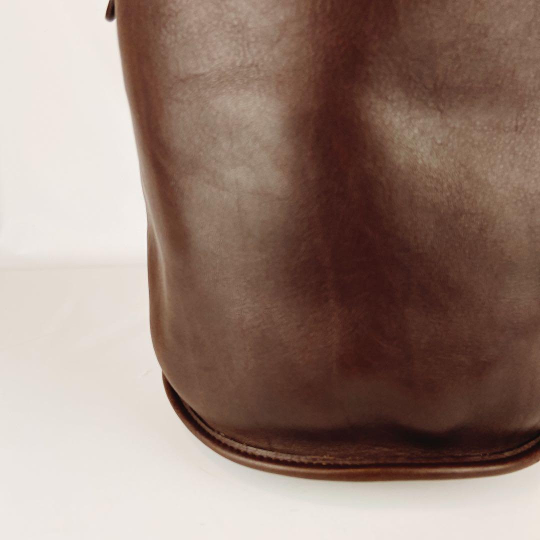 美品 オールドコーチ 9085 バケツバッグ ハーフムーン ショルダー