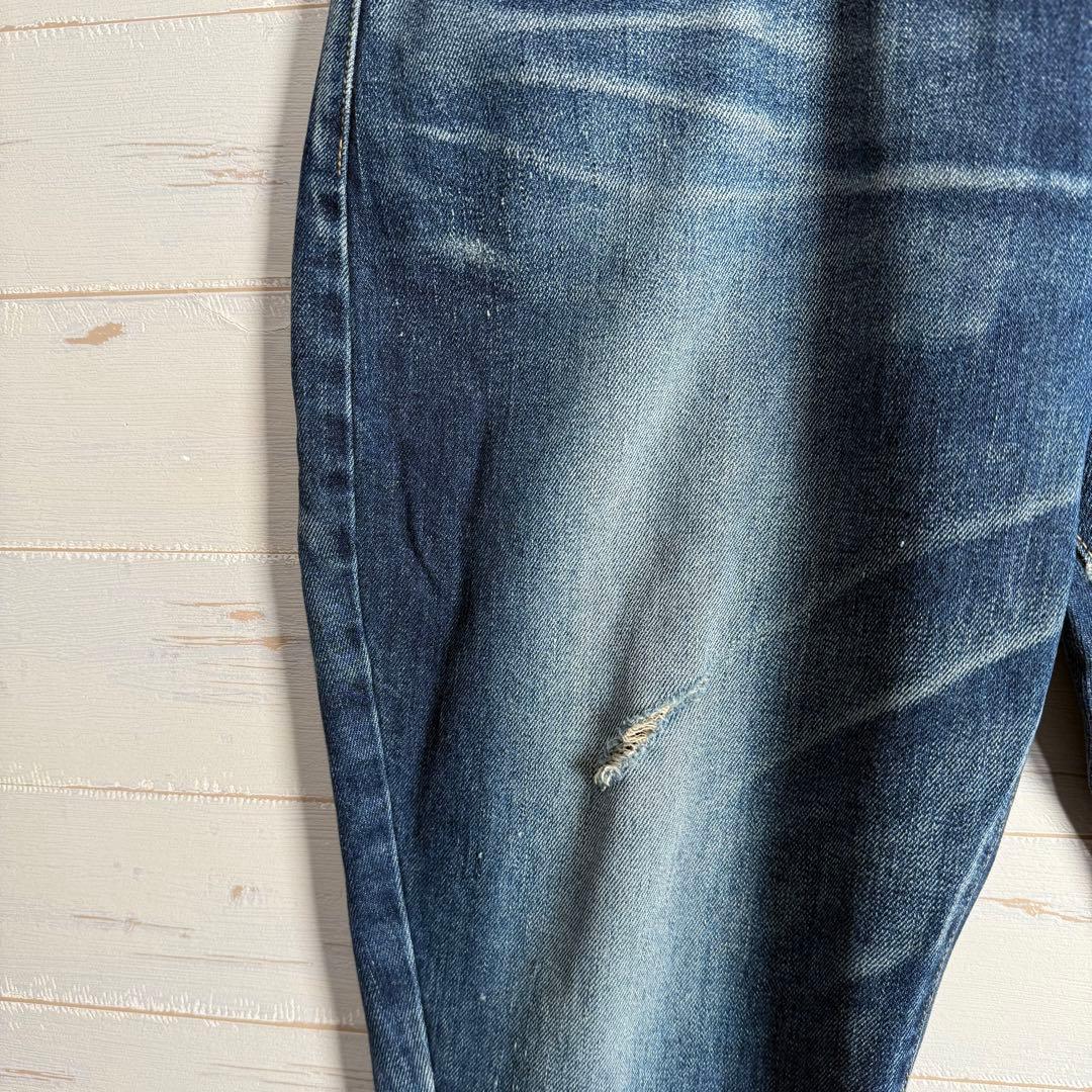 glamb グラム サルエルパンツ ダメージ加工 インディゴ L.