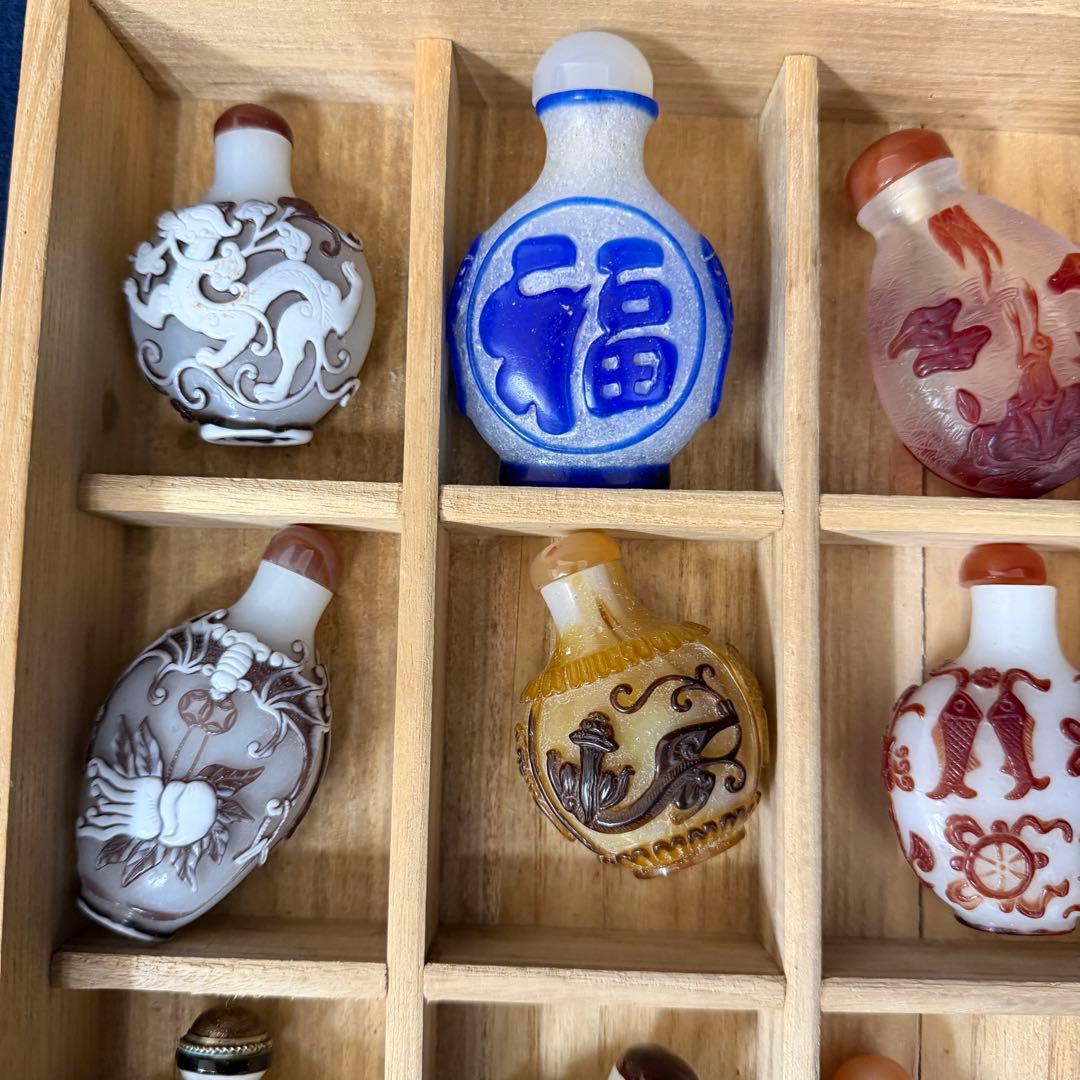 鼻煙壺 まとめ 15点 時代 古玩 当時物 旧家 蔵出 骨董品 コレクター放出