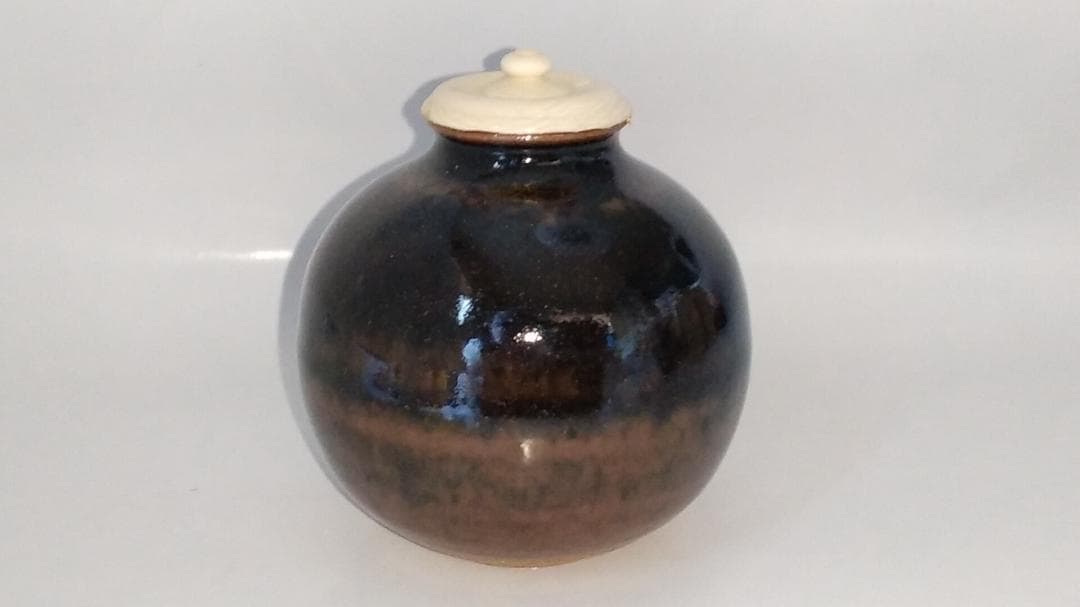 松本鉄山 松本鐵山 中興名物写 岩城文琳茶入 仕覆 浪花色白極緞子 共箱 新品