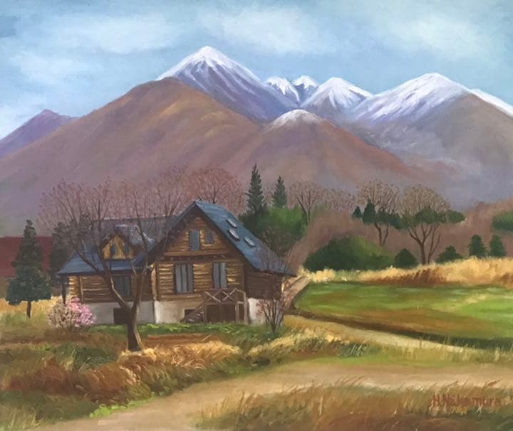 油絵　　八ヶ岳