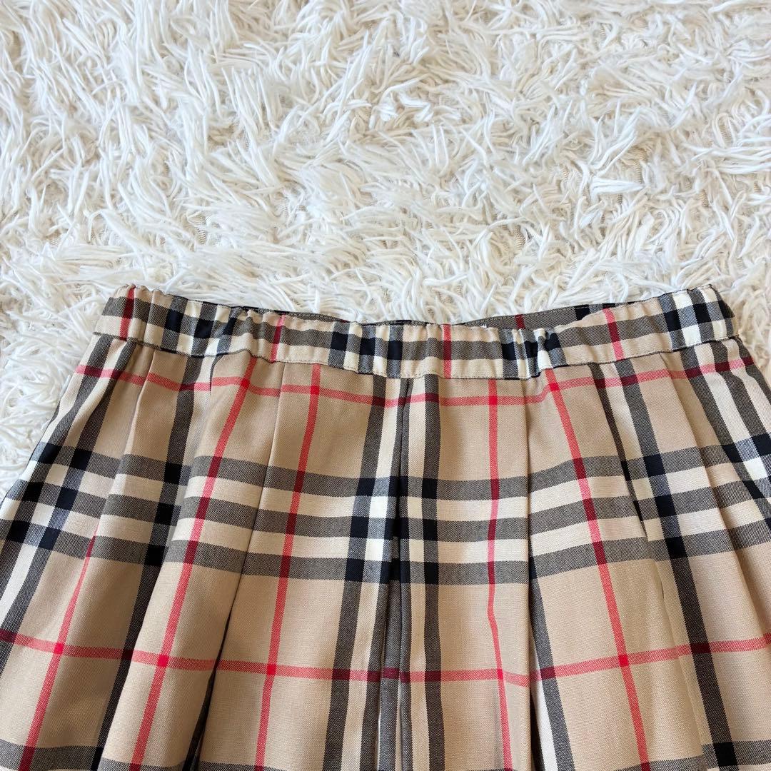 Burberrys ノバチェック柄 プリーツスカート ベージュ ウール