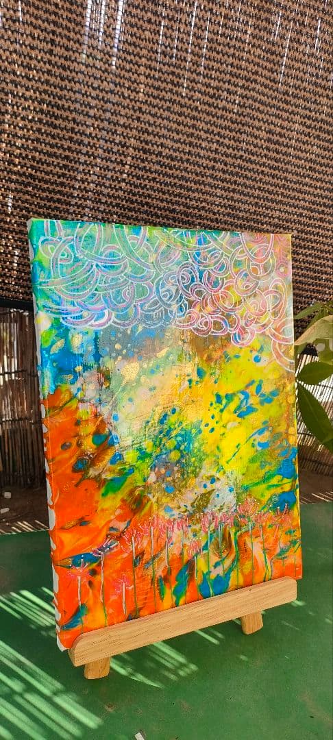 isakuChristian#1フロイドアート抽象アクリル画