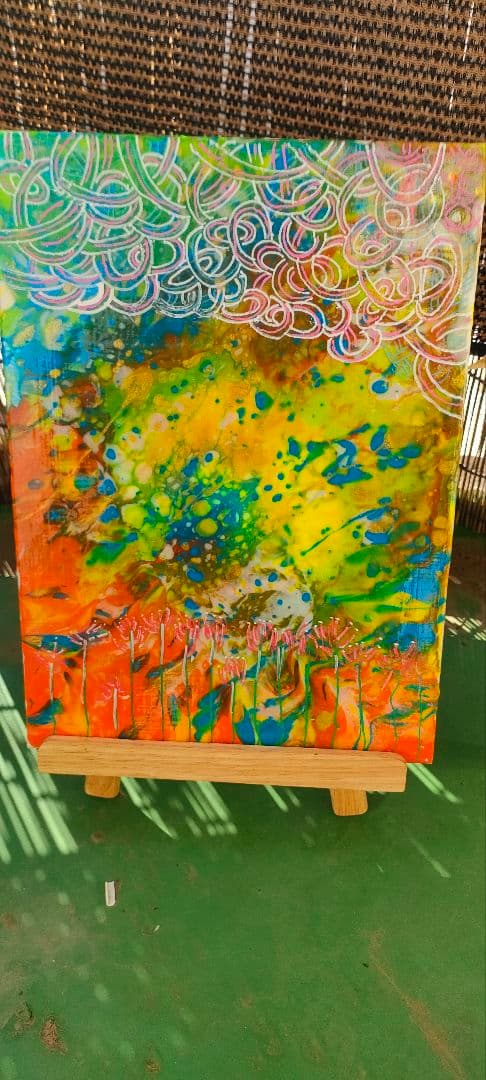 isakuChristian#1フロイドアート抽象アクリル画