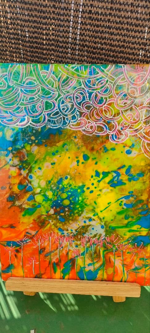 isakuChristian#1フロイドアート抽象アクリル画