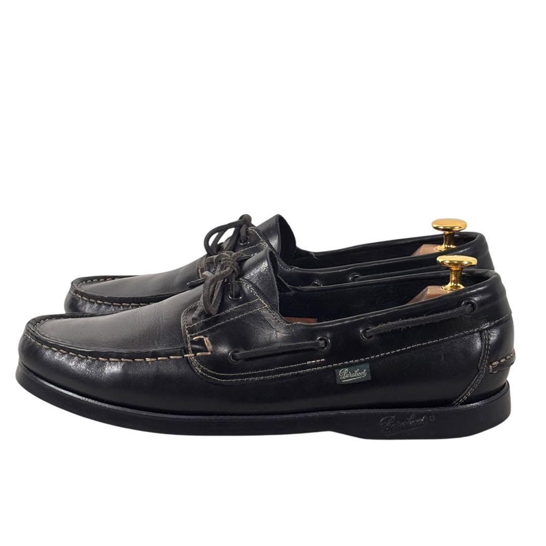 美品 パラブーツ 8 26.5 バース マリン デッキシューズ ブラック 黒