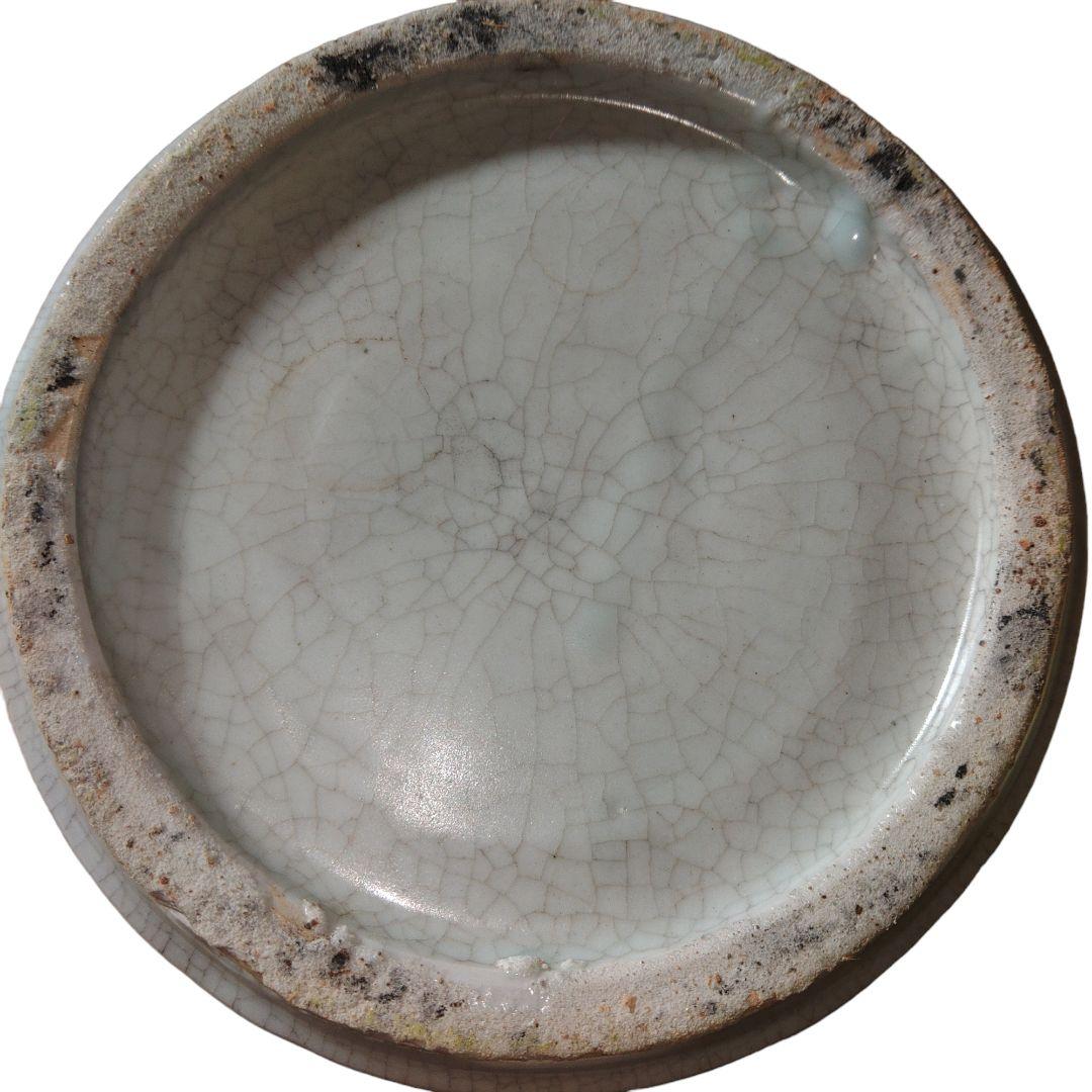 李朝　松竹文染付白磁花瓶　高さ45cm